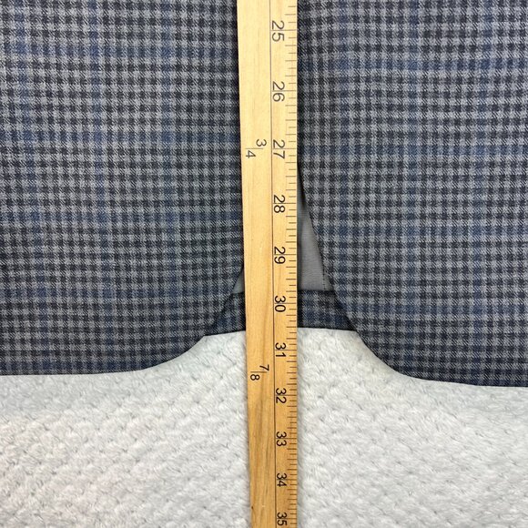 JoS. A. Bank Mens Blazer 1905 Micro Check Blue Gray Wool Traditional Fit Sz 40R - Picture 8 of 15